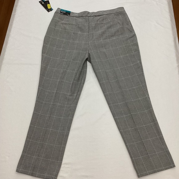 NWT Investments 5th Ave Fit Women's 14S Slim Leg Secret Support Plaid Pants - Picture 2 of 12